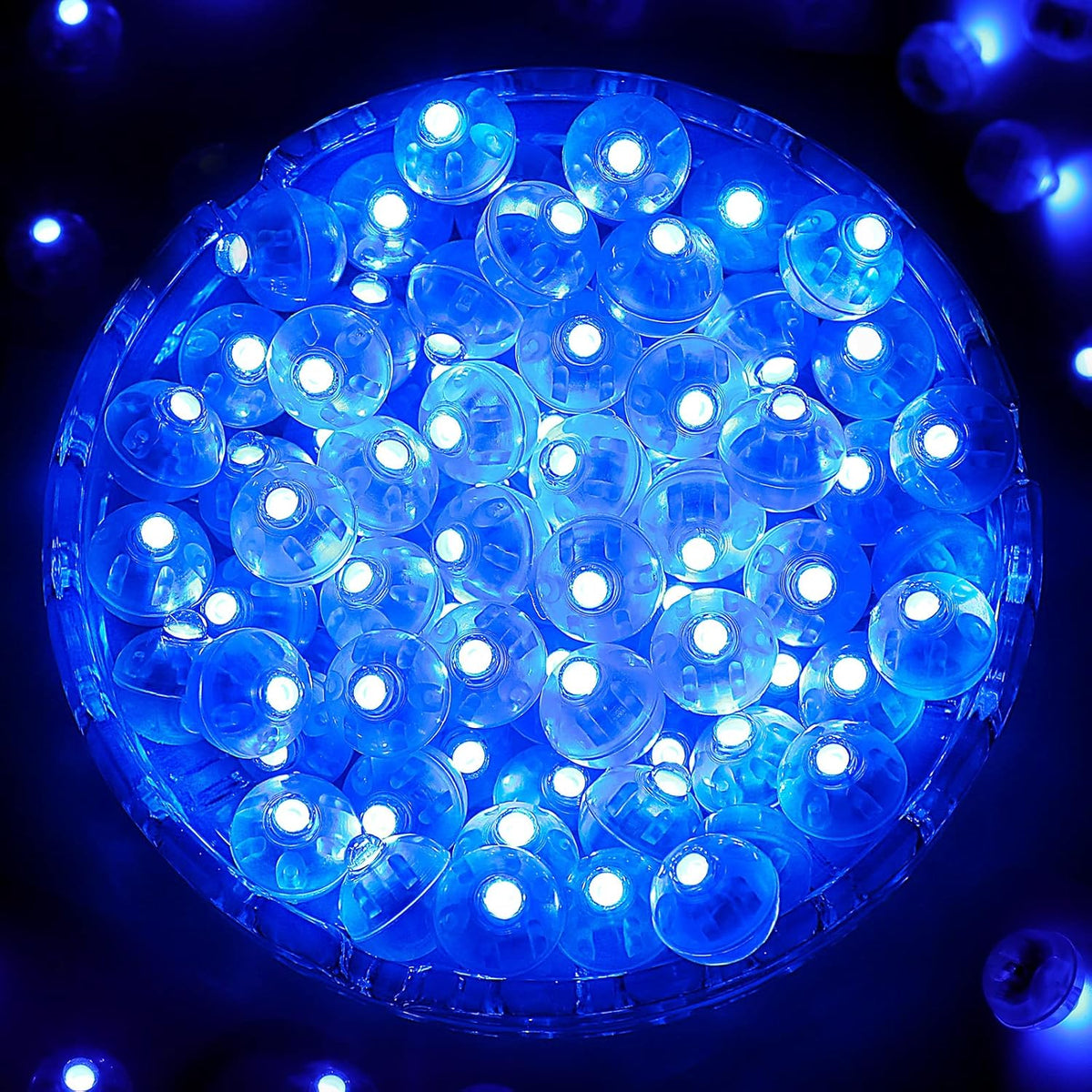 ZGWJ 100PCs Flash Mini Led Lights for Paper Lantern, Blue Led Balloons Light up Balloons for Neon Party Lights Easter Eggs Christmas Halloween Birthday Party Wedding Decoration