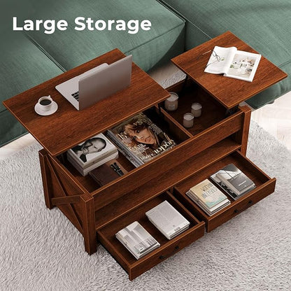 Seventable Coffee Table, 39.3" Lift Top Coffee Table