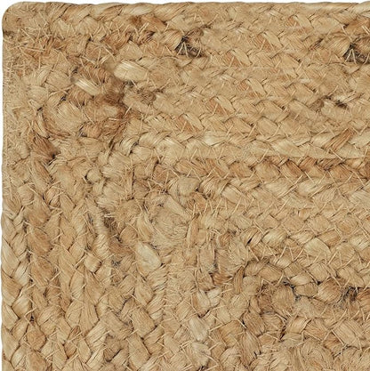 VDS Pack of 1 - Rectangle Jute Rug Braided Table Runner 100% Natural Burlap Reversible Rustic Hessian Table Cloth Centerpiece for Wedding ,Home, Kitchen, Table Decoration (Size 13x36 Inch) (Natural)