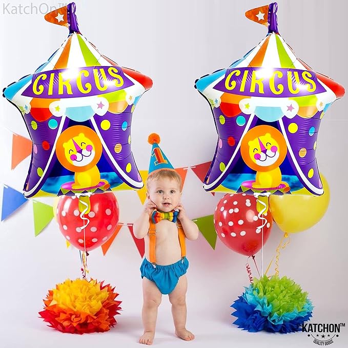 Circus Balloons for Carnival Theme Party Decorations - 30 Inch | Circus Tent Balloon for Circus Theme Party Supplies | Circus Canopy Balloons for Circus Theme Party Decorations | Carnival Balloons
