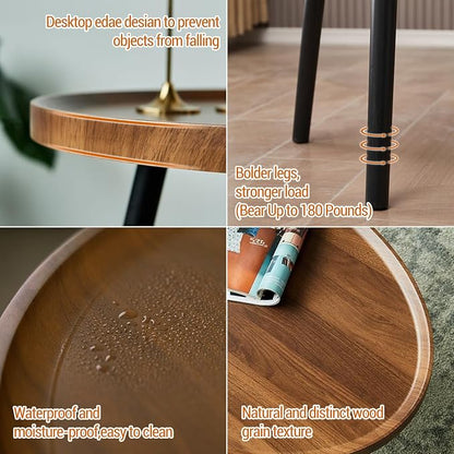 Nesting Coffee Table Set of 2, Walnut Coffee Tables