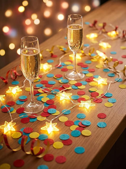 Carnival Circus Table Confetti Red Yellow and Blue 1 inch Crepe Paper Dots Table Scatter Confetti for Birthday Paw Party Decorations 1000 Pcs