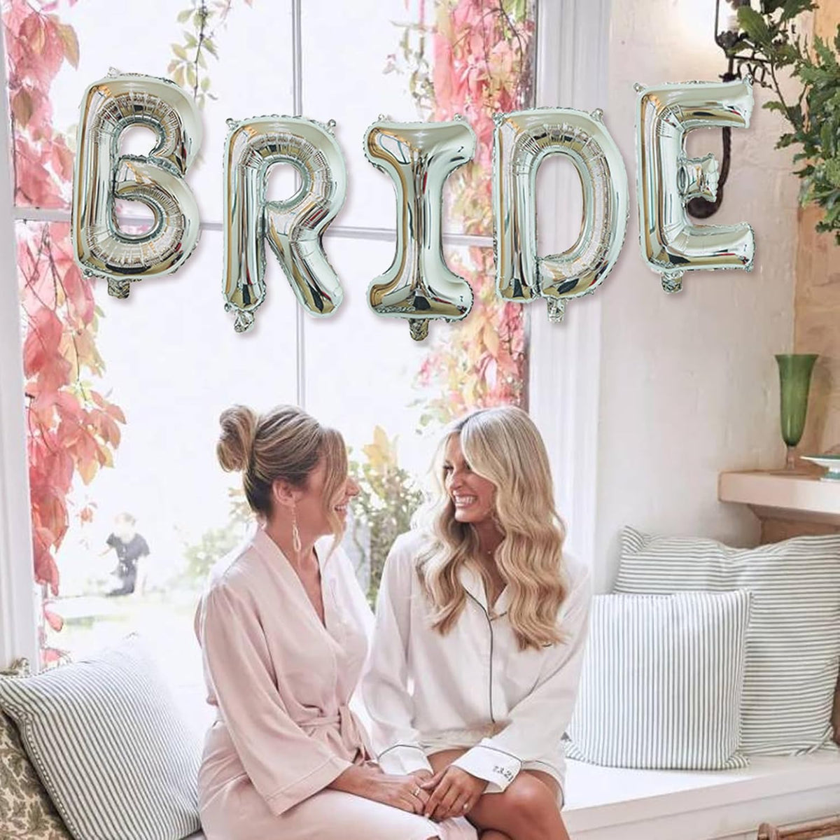 16 Inch Bride Balloons, Silver Bride To Be Balloon For Bridal Shower Decor,Bachelorette Party Decorations, Engagement Party Supplies