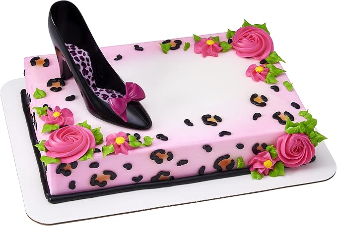DecoPac Favorite High Heels DecoSet Cake Decoration Black/Hot Pink