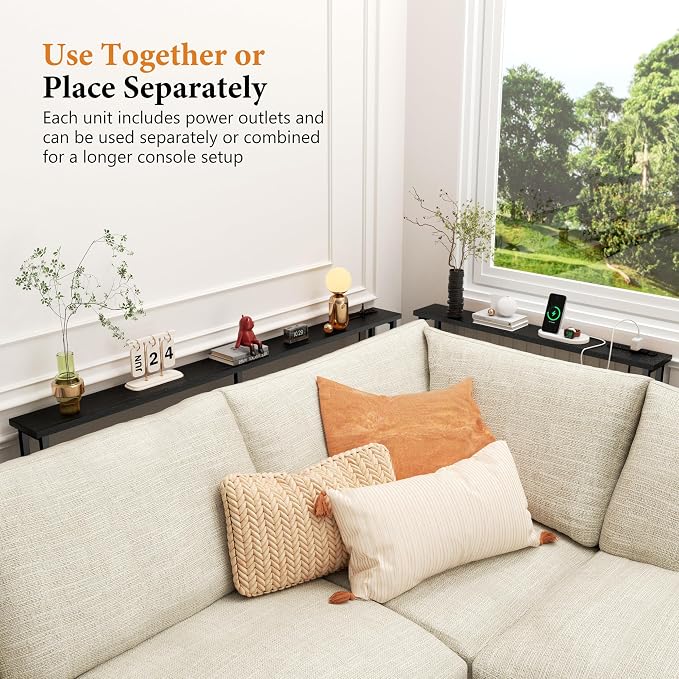 39" Sofa Table Narrow Long