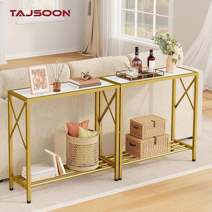 Tajsoon 28.3" Entryway Table, 2-Tier Small Consle Table