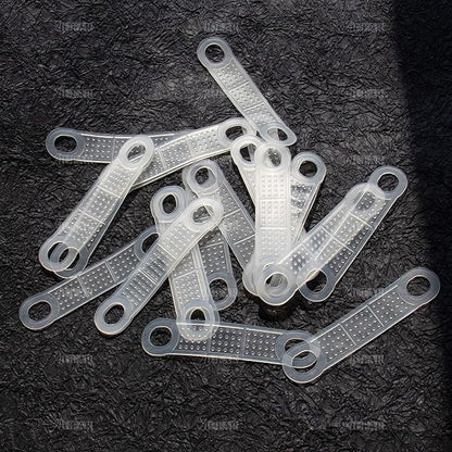 AUEAR, 100 Pack Clear Non-Slip Rubber Clothes Grips Clothing Strips for Wood Plastic Hangers Home Stores Use