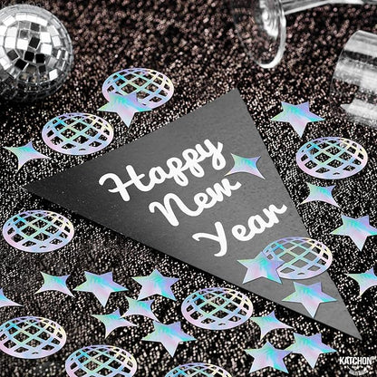 KatchOn, 200Pcs Holographic Disco Confetti Iridescent Disco Ball Confetti for Graduation Party Supplies 2026 Prom Day Decorations Graduation Decorations 2026 Disco Table Decor
