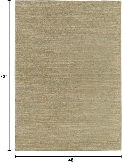 Nourison Home Nourison Essentials Green Gold 4' x 6' Area Rug - Easy Clean, Non Shedding, Bed Room, Living Room, Dining Room, Kitchen (4' x 6')
