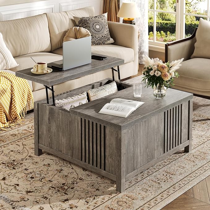 knoworld Farmhouse Lift Top Coffee Table