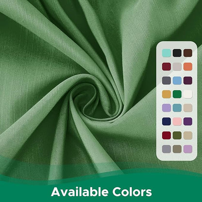 Biscaynebay Wrap Around Bed Skirts for Queen Beds 17" Long Drop, Sage Adjustable Elastic Dust Ruffles Easy Fit Wrinkle Resistant Silky Luxurious Fabric Machine Washable