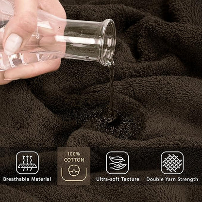 Cotton Paradise 100% Cotton Turkish Towel, Soft Absorbent Quick Dry, 40x80 Oversized Bath Sheet Towel, Chocolate Brown
