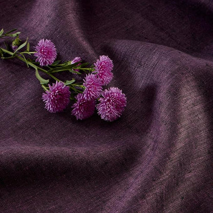 Solino Home Linen Tablecloth 60 x 90 Inch - 100% Pure Linen Grape Table Cloth for Rectangle Tables - Athena, Machine Washable Tablecloth for Winter, Valentines, Spring, Easter
