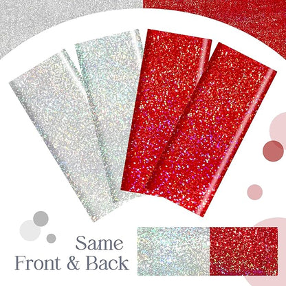 Red & Silver Carnival Laser Tablecloth 40" x 108" Shining Christmas Holiday Holographic Table Cloth Birthday Graduation Party Table Cover Plastic Foil Party Supplies For Anniversary Baby Shower