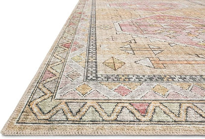 Loloi II Skye Collection SKY-04 Gold/Blush 2'-6" x 7'-6" Runner Rug