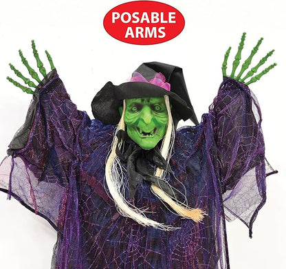 Novelty Witch Creepy Creature Spooky Halloween Hanging Decoration