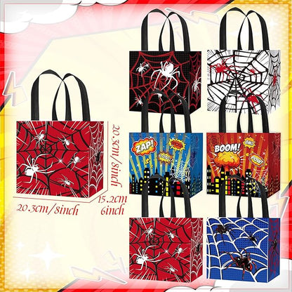 Roaring Good Time Spider Party Favor Gift Bags Spider Birthday Decoration Favor Bags Boxes Party Candy Bags Car Goodie Gift Treat Bags Themed Birthday Party Supplies