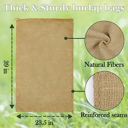 CWLAKON 6 Pack Large Burlap Potato Sack Race Bags for Kids Adults, Field Day Family Reunion 4th of July Easter Halloween Game, Outdoor Camping Picnic Birthday Party Outside Yard Lawn Carnival Games