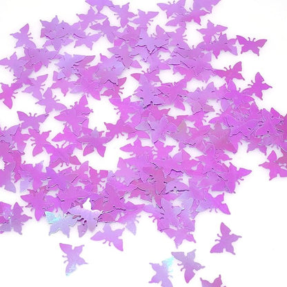 Purple Butterfly Party Table Decorations - Metallic Sequins Sprinkles Scatter Confetti for Wedding, Bachelorette, Birthday, Engagement, Bridal Shower, Mother's Day, 60g