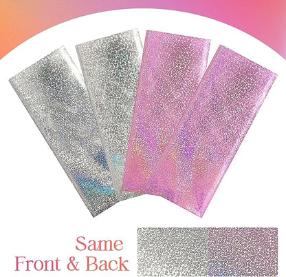 PalePink & Silver Holographic Tablecloth 40" x 108" Hot Pink Party Decoration Valentine's Day Birthday Party Table Decor Iridescence Plastic Table Cloth for Baby Shower Bachelorette Party Supplies