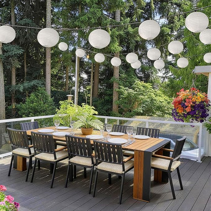 KNONEW 10 Pack 10" White Silk Outdoor Lanterns Decorative Party Hanging Chinese Japanese Waterprooof Round Lantern for Weddings, Birthdays, Parties Decoration (No Light Bulbs Included)