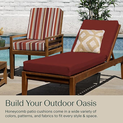 Honeycomb Outdoor Chaise Lounge Cushion