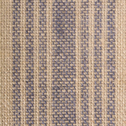 DII Jute Burlap Collection Kitchen Tabletop, Table Runner, 14x72, Middle Stripe Blue