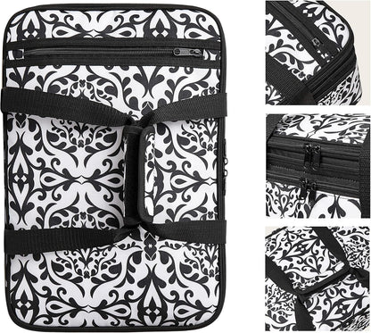 Insulated Casserole Carrier Fit 9"x13" Lasagna Baking Dish for Hot or Cold Food Transport,Thermal Lunch Warmer Tote Bag Upgrade add Fixing Strap for Gathering,Camping,Travel,Cookouts,Parties-Black
