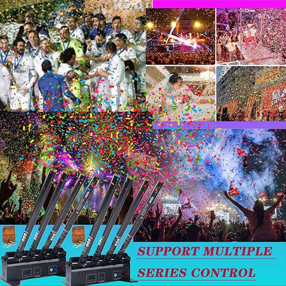 4HEAD Electric Confetti Launcher Confetti Shooter with Wireless Remote for DJ Party Nightclub Wedding Stage Concert Event Show