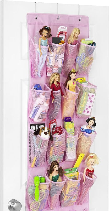 Whitmor 24 Pocket Over the Door Shoe Organizer - Pink