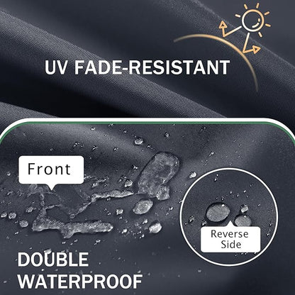 Outdoor Chair Cushions Set of 2: Waterproof & Fade Resistant Deep Seat Cushion for Patio Furniture - 24 x 24 Inch Chair Pads with Ties and Hidden Zipper - Patio Chair Cushion Replacement, Dark Grey