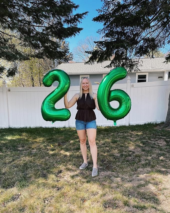 Dark Green Number 12 Balloon 40 Inch, 12th Birthday Party Decorations for Children, Giant 12 Foil Balloon for Party Supplies
