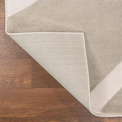 JONATHAN Y Sun Two-Tone High-Low Runner Rug 2X8 Beige/Cream, Aelius MidCentury Scandinavian Abstract for Living Room, Bedroom, Kitchen, Easy-Cleaning, Pet-Friendly, Non-Shedding SND101A-28