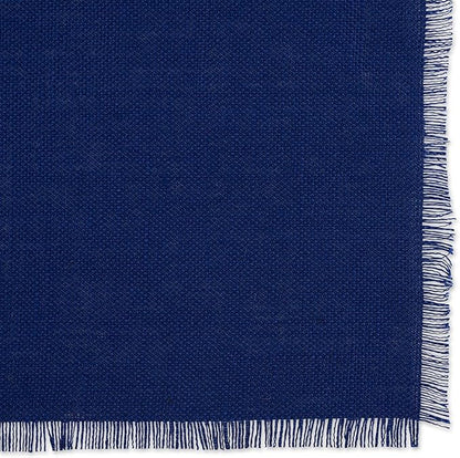 DII Jute Burlap Collection Kitchen Tabletop, Placemat Set, 13x19, Solid Nautical Blue, 6 Count