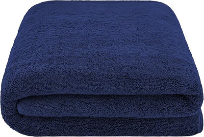 Cotton Paradise 100% Cotton Turkish Towel, Soft Absorbent Quick Dry, 40x80 Oversized Bath Sheet Towel, Navy Blue