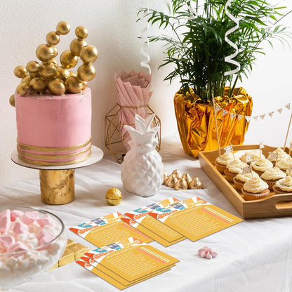 YSTEP Boho Sunshine Baby Shower Games for Boy, 30 Guess Who Mom or Dad Game Cards, Gender Reveal Party Supplies Favors (5"x7") -A05