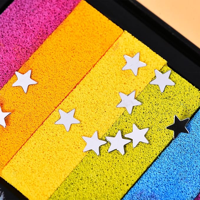 EBOOT Silver Star Confetti for Tables Glitter Star Table Confetti Metallic Foil Sequins for Wedding Party Birthday Festival Decorations, 30 Grams/ 1 Ounce