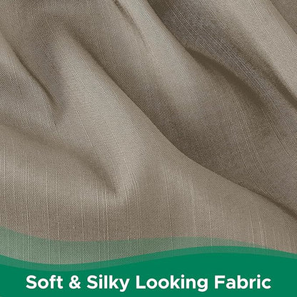 Biscaynebay Wrap Around Bed Skirts for Full & Full XL Beds Short Drop of 12", Taupe Adjustable Elastic Dust Ruffles Easy Fit Wrinkle Resistant Silky Luxurious Fabric Machine Washable
