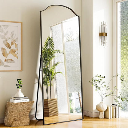 Full Length Mirror,Full Body Mirrors with Stand,32 x 71 Inch Wall Mirror Full Length for Bedroom Living Room Black