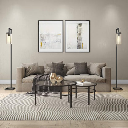 Henn&Hart Round Nested Coffee Table in Blackened Bronze, Coffee Table coffee