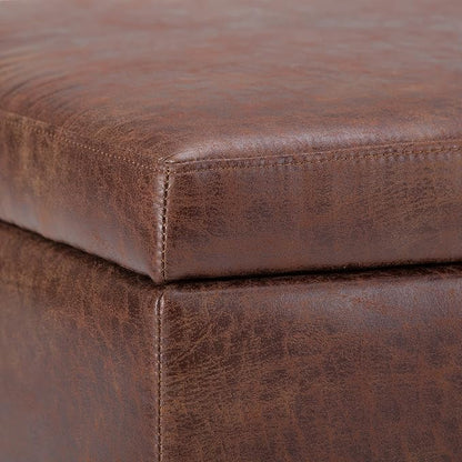 SIMPLIHOME Owen Coffee Table Storage Ottoman