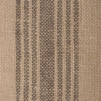 DII Jute Burlap Collection Kitchen Tabletop, Table Runner, 14x108, Middle Stripe Gray