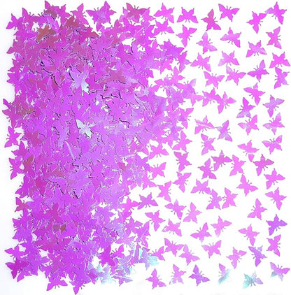 Purple Butterfly Party Table Decorations - Metallic Sequins Sprinkles Scatter Confetti for Wedding, Bachelorette, Birthday, Engagement, Bridal Shower, Mother's Day, 60g