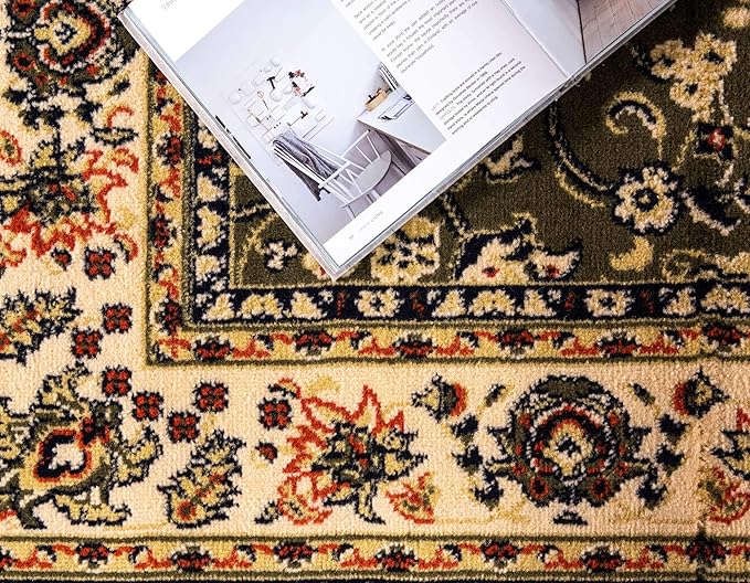 Unique Loom Sialk Hill Collection Area Rug - Washington (2' 2" x 3' 1" Rectangle Green/Hunter Green)