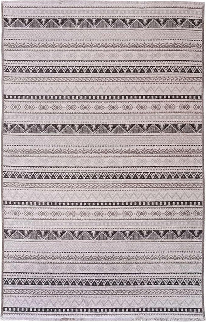 Alfa Rich 3x10 White Black Gray Washable Area Rugs for Living Room Hallway Kitchen Decor Runner