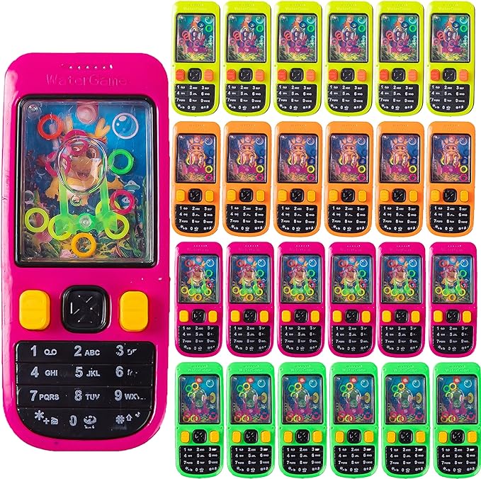 Desyeryamimi 24 Pack Handheld Water Ring Games for Kids Party Favors Goodie Bags Stuffers Return Gifts for Kids Birthday Classroom Prize Box Rewards Bulk