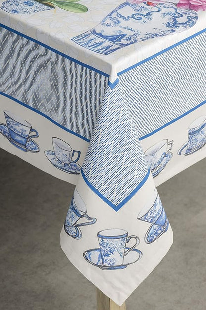 Maison d' Hermine Table Cloth Rectangle Table 100% Cotton 70 x 90 Inches Tablecloth Reusable Decorative for Dining Room Farmhouse Home Valentines Day Decorations Spring Summer - Canton