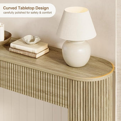 MECHYIN 47" Console Table, Fluted Sofa Table