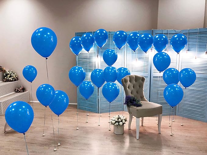 Treasures Gifted Matte Royal Blue Balloons 72 Pack - Premium Navy Blue Balloons - 12 Inch Latex Party Decorations - Party Supplies - Globos Azul