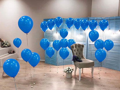 Treasures Gifted Matte Royal Blue Balloons 72 Pack - Premium Navy Blue Balloons - 12 Inch Latex Party Decorations - Party Supplies - Globos Azul